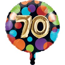 Gold Balloon Birthday 70th Birthday Foil Balloon 18&quot; 70th Birthday Decoration - £8.31 GBP