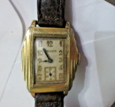 1930s GRUEN MENS VINTAGE WATCH GOLD FILLED ART DECO 5 Stepped bezel Runs - £59.21 GBP