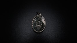 Antique Silver Virgin of Carmel Mary Religious Christian Medal Charm - $11.88