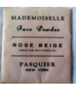 Vtg Mademoiselle Face Powder Rose Beige Pasquier New York Packet Sample ... - $5.47 CAD