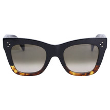 Celine Cat-Eye Two-Toned Sunglasses In Black Acetate Women Brown One Size - $330.60