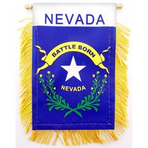 Nevada State Flag Mini Banner 3&quot; x 5&quot; - £9.34 GBP