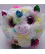 TY Puff Ball Unicorn Harmonie Glittery Big Eyes White/Pastel Spotted 3&quot;2... - $5.47 CAD