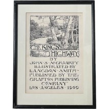 1909 Langdon Smith Illustration Art Painting The King&#39;s Highway Californiana - £183.94 GBP