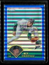 2003 Topps Chrome Refractor Baseball Card T44 Rey Ordonez Tampa Bay Rays - £11.58 GBP