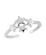 Trendy Super Starburst Sterling Silver Toe or Pinky Ring - £8.09 GBP
