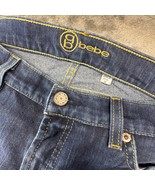 Bebe Jeans Raw Hem Dark Wash Bootcut Denim Jeans Size 30 Y2K Made in USA - $31.44 CAD