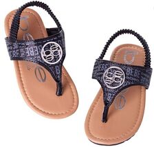 bebe Girls Size US 6 M (T) Toddlers Girls Slingback Flat T-Strap Sandals... - $14.68 CAD