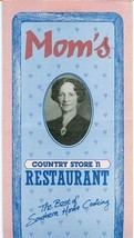 Mom&#39;s Country Store n&#39; Restaurant Menu 1990 Virginia North Carolina  - $17.82