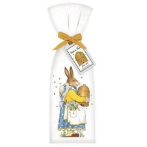 Set of Two Grandma Easter Bunny Rabbit with Beehive Flour Sack Towel 100% Cotton - £18.98 GBP