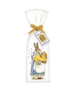 Set of Two Grandma Easter Bunny Rabbit with Beehive Flour Sack Towel 100... - £19.34 GBP