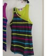 Derek Heart Girl Green Multicolor Striped Sleeveless tank top M (10/12)  - $152.59 MXN