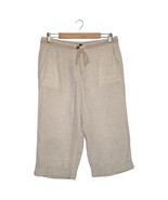 Talbots Pants Womens 10P Pure Irish Linen Mid Rise Straight Capri Pocket... - $29.77 CAD