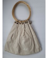 Trina Turk Purse Handbag Bag Carry Travel Fun Unique Tote Beige Bin M - €31,56 EUR