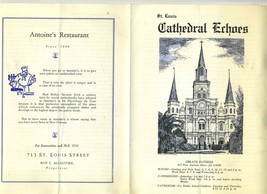 St Louis Cathedral Echoes 1959 Brochure Antoine&#39;s Restaurant New Orleans LA Ad - £18.94 GBP