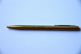 Park Hyatt Paris Vendome France Hotel Golden Signature Ballpoint Pen New - £13.30 GBP