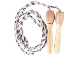 Cotton Jump Rope with Wooden Handles Lightweight Fitness Skipping Rope T... - $7.99