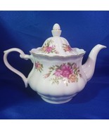 Lovely Crystal Clear brand porcelain floral teapot, scalloped/gold trim,... - £25.69 GBP