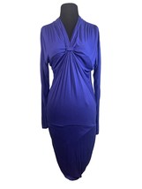BCBG Maxazria Regal Blue Size Medium  Twist Front Bubble Skirt Dress - £14.89 GBP