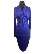 BCBG Maxazria Regal Blue Size Medium  Twist Front Bubble Skirt Dress - £14.77 GBP