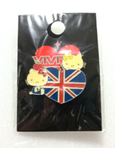 Hello Kitty VIVITIX GIRLS Pin Badge SANRIO British flag Rare 2001&#39; Very ... - $27.69
