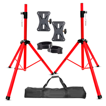 2 Pack Professional Speaker Tripod Stand Adjustable Up to 71&quot; Heavy Duty Steel - £35.30 GBP