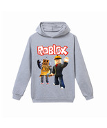 WM Roblox Kid Child Hoodie Pullover Sweatshirt Grey Shirt Wave - £11.93 GBP