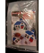 NEW Vintage Needlecraft Shop Plastic Canvas Kit Country Church Coasters - $271.79 MXN