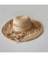 Handmade Women Real Straw Hat Made in Guatemala Size 58( Large ) - £9.15 GBP