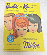1962 Barbie Ken Midge  Booklet  4 x 3 inches YELLOW - $8.42