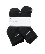 Nike Everyday Plus Ankle Socks Black 6 Pack Womens 6-10 / Youth 5Y-7Y NEW - $497.06 MXN