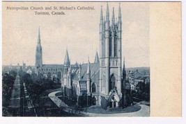 Ontario Postcard Toronto Metropolitan Church St Michaels Cathedral Merrill - £3.10 GBP