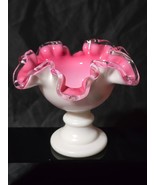 Vintage FENTON #7202 Candleholder PEACH CREST Single Horn Epergne Base 1... - €46,30 EUR