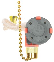 3 Speed Pull Chain Switch 4 Wire Zing Ear ZE-268S ZE-268S1 Jandorf 60303 Brass - $22.11
