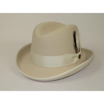 Men Bruno Capelo Dress Formal Hat Australian Wool Homburg Godfather GF110 Bone image 3
