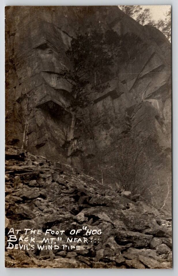 Primary image for Marlboro VT At The Foot of Hogback Mt Near Devils Wind Pipe RPPC Postcard Y30