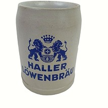 Vintage Haller Lowenbrau German Pottery Stoneware Stein Mug 0.5L Rare - £13.93 GBP