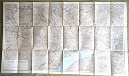 43&quot; x 25&quot; 1919 Map Of Ticino Area Italy Swiss German Alps VGC - £65.56 GBP