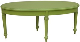 Coffee Table Cocktail Trade Winds Provence Traditional Antique Oval Apple Green - £755.21 GBP