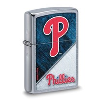 Zippo® MLB®  Philadelphia Phillies Street Chrome™ Lighter - New Design - £27.93 GBP