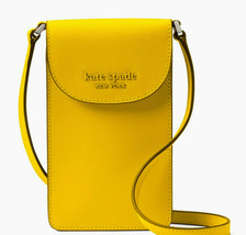 Kate Spade cameron monotone north south flap phone crossbody ~NWT~ Yellow - £67.83 GBP