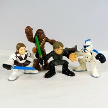 Star Wars Galactic Heroes PVC Figures Lot Chewbacca Stormtrooper Luke Obi Wan - £7.59 GBP