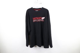 Vintage Mens XL Thrashed Spell Out Detroit Red Wings Fleece Sweatshirt B... - $29.65