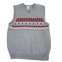Gymboree Boys Argyle Sweater Vest Gray/Red Size L - $239.89 MXN