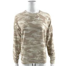 Athleta Womens Balance Sweatshirt Top Size Small Camouflage Tan Beige Cr... - $34.65