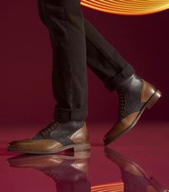 Stacy Adams Finnegan Wingtip Lace-Up Boot Cognac with Navy 25427-470 image 8