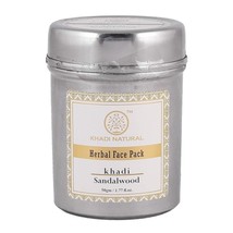 KHADI NATURAL Sandalwood Herbal Face Pack, 50 g | pack 2 | free shipping - £14.09 GBP