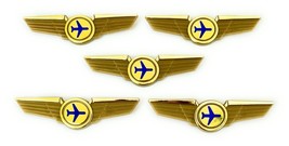 Airlines Pilot Wings Flight Attendant Costumes Gifts Badges Pins - £11.73 GBP