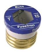 Bussmann BP/T-15 15 Amp Type T Time-Delay Dual-Element Edison Base Plug ... - $22.58