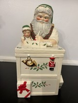 LENOX Christmas Santa’s Holiday Toy Shop Cookie Treat Jar With Box - £39.93 GBP